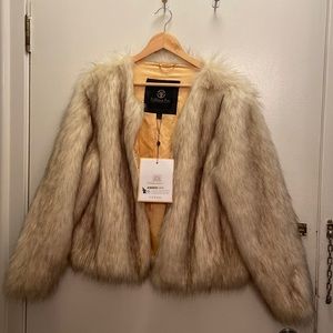 Faux Fur Jacket - Ethical Fashion - Size L